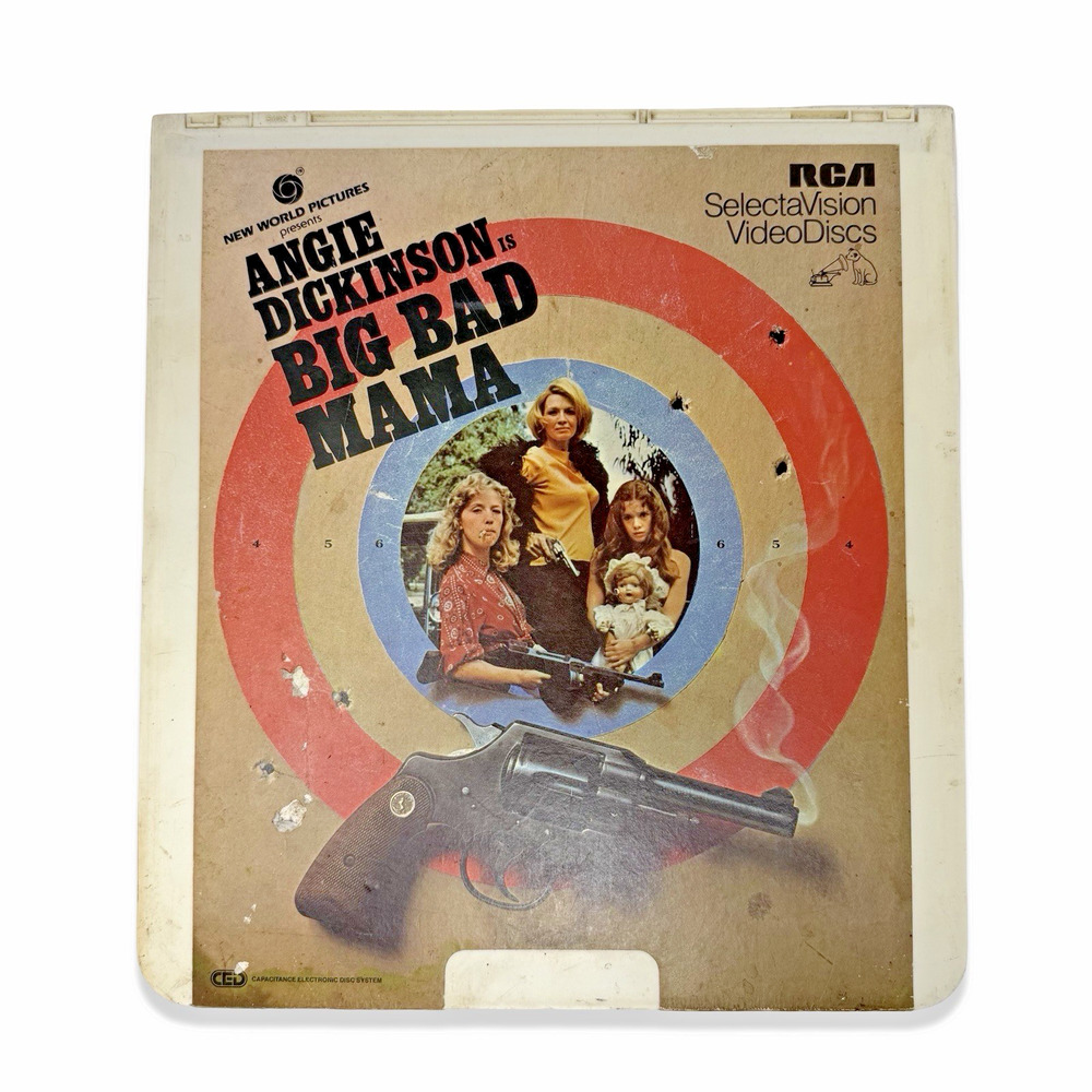RCA CED Videodisc Big Bad Mama Angie Dickinson Vintage Retro VideoDisc AS-IS